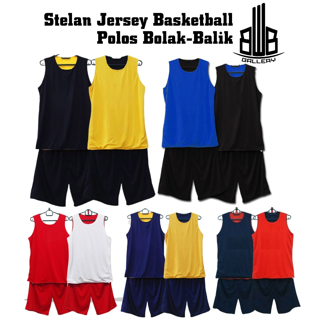 STELAN JERSEY BASKET / BAJU BASKET / KAOS BASKET POLOS BOLAK-BALIK