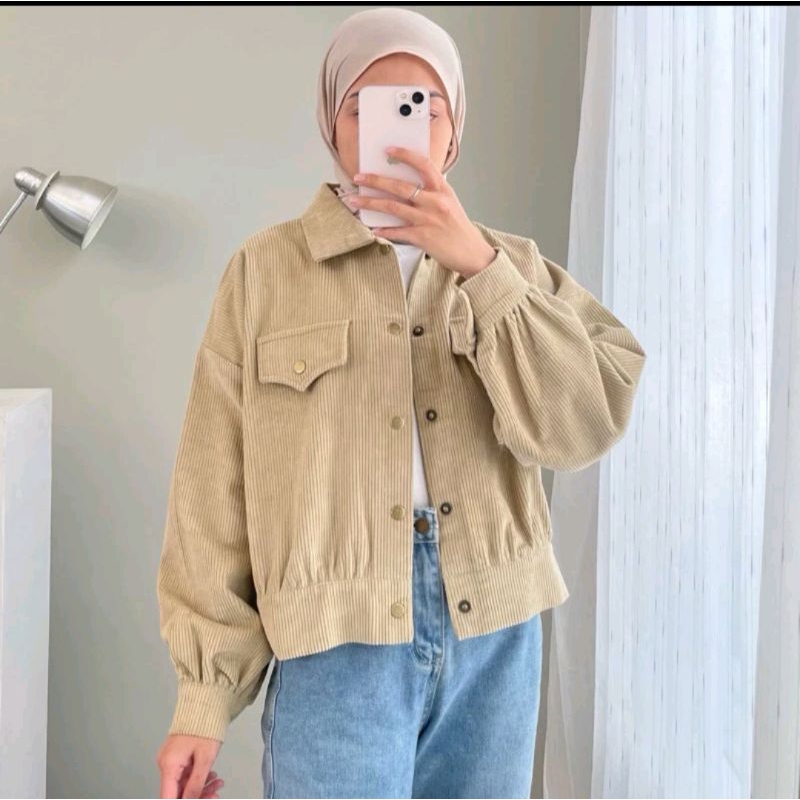 edmee Corduroy Jacket Khaki