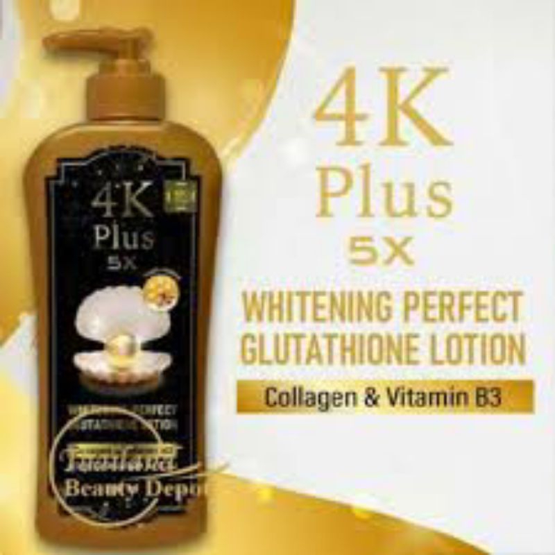 4K plus whitening perfect Gluthathion lotion plus honey