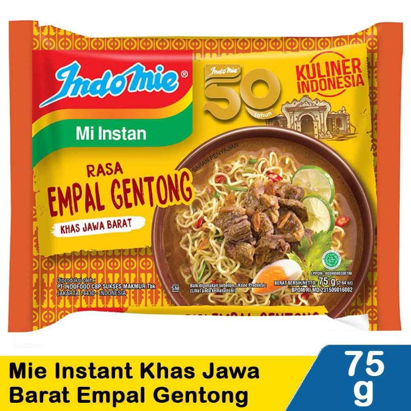 

Indomie Mie Instant Khas Jabar Empal Gentong 75G