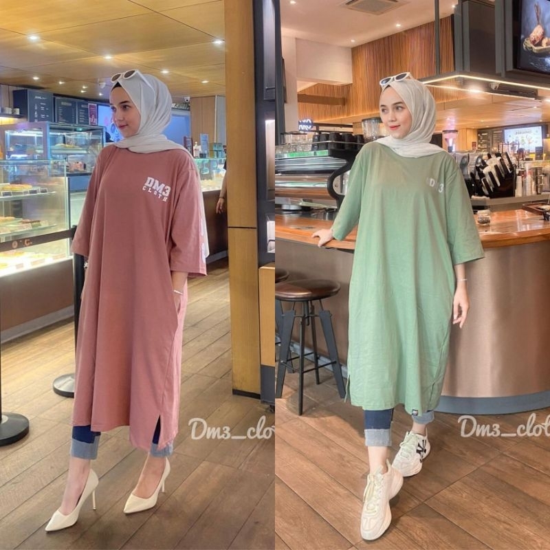 LONG TUNIK DM 3.LONG TUNIK JUMBO.LONG TUNIK TERBARU.LONG TUNIK KAOS.