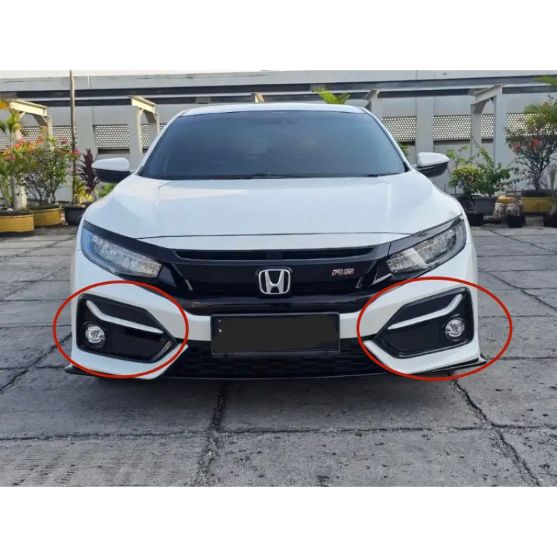 cover fog lamp Honda Civic Hatchback FK turbo facelift bumper garnish bemper
