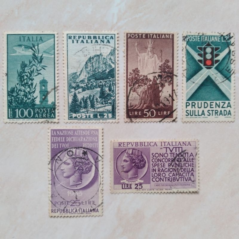 

Perangko Prangko Kuno Italia 6 Pcs 1945-1957 - YN971