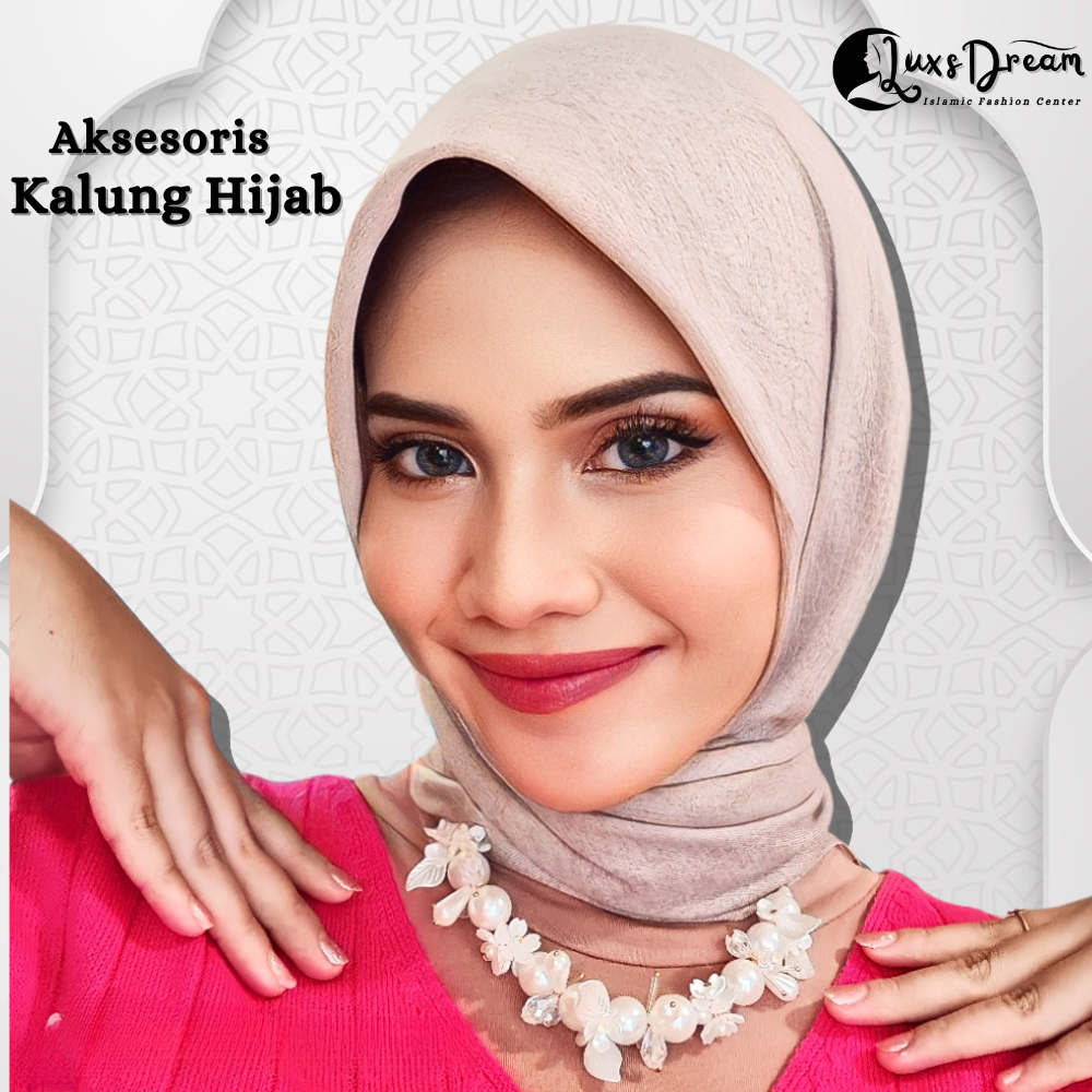 kalung hijab/aksesoris hijab/kalung mutiara hijab murah