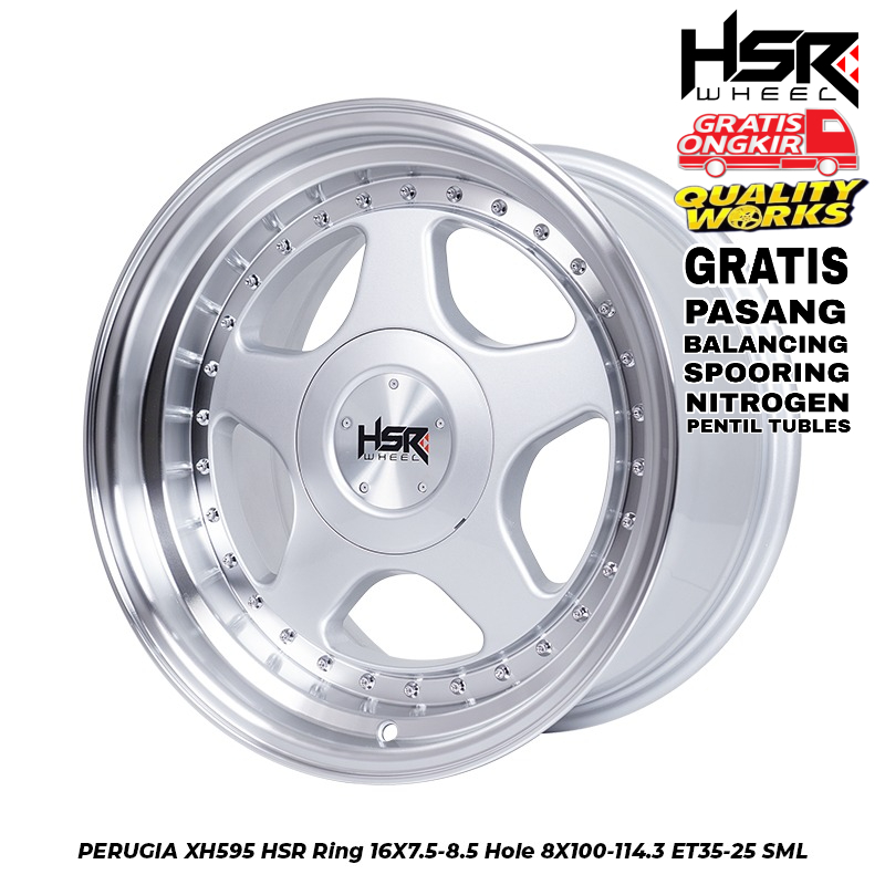 Velg Mobil Celong Ring 16 Lebar 7,5/8,5 Lobang Baut 4 Hsr Perugia