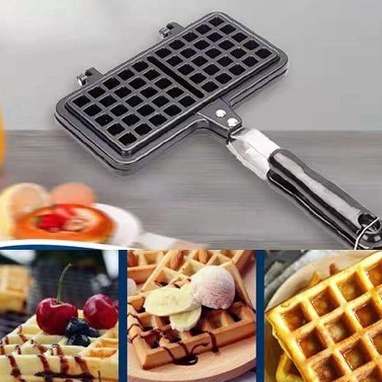 HZ Cetakan double waffle maker Nonstick Belgian waffles Kue Pan Kompor
