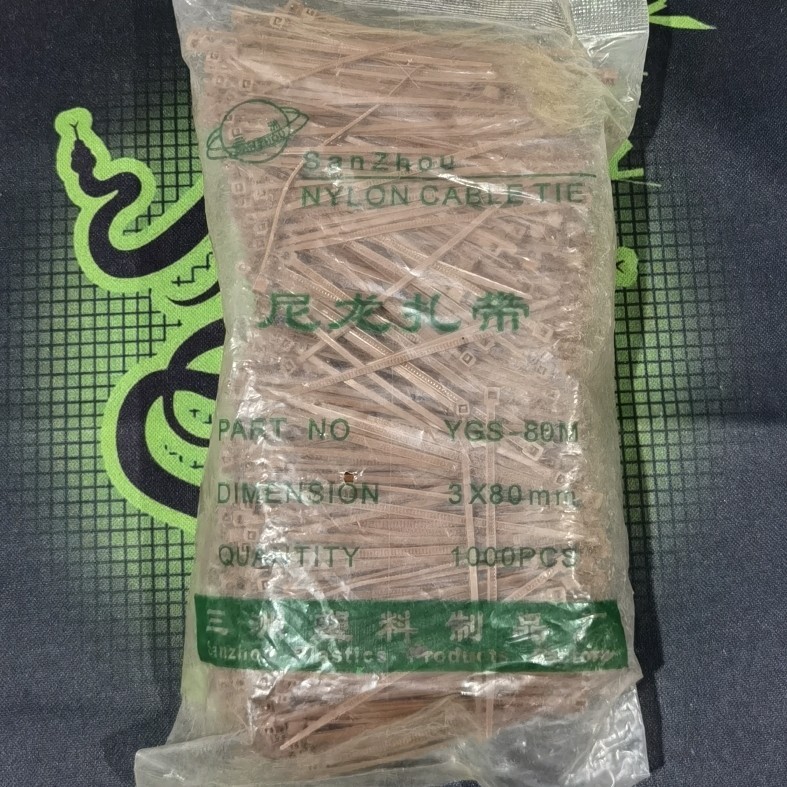 

Cable ties 3x80mm 1000pcs Cable tie Terjual 40+ • bintang5 (11 rating)