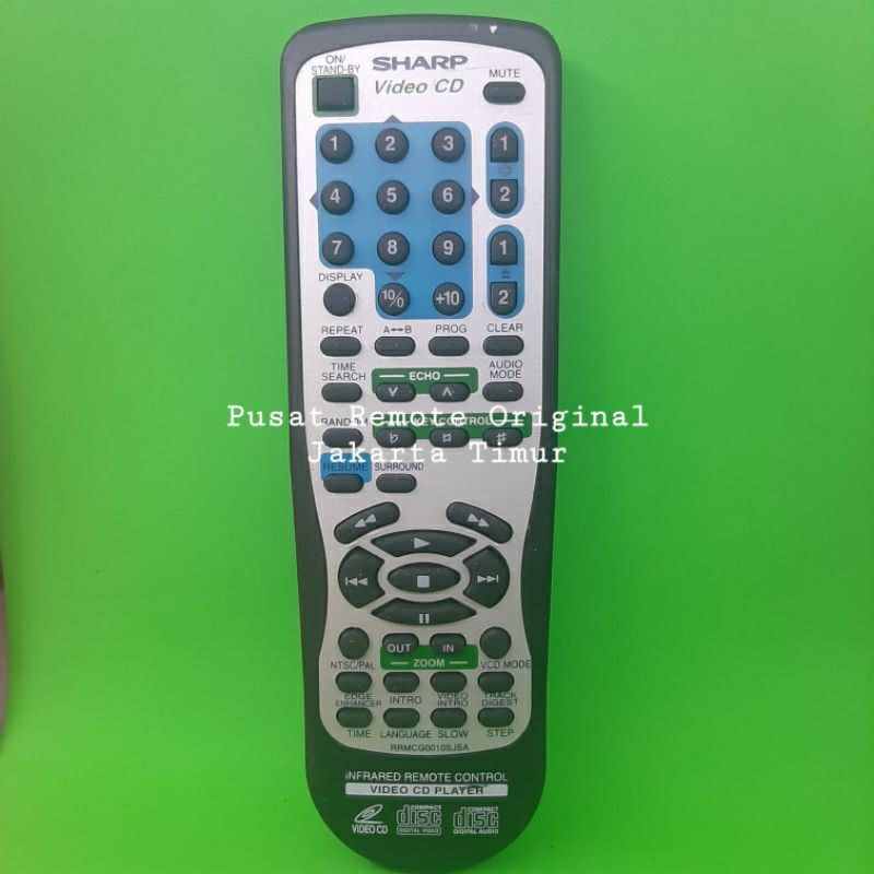 REMOTE REMOT VCD COMPO SHARP RRMCG0010SJSA ORIGINAL