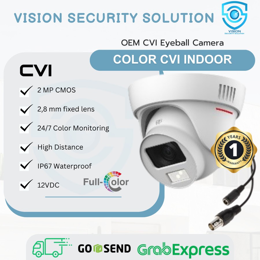 Kamera CCTV CVI Dahua OEM Indoor 2MP Full Color