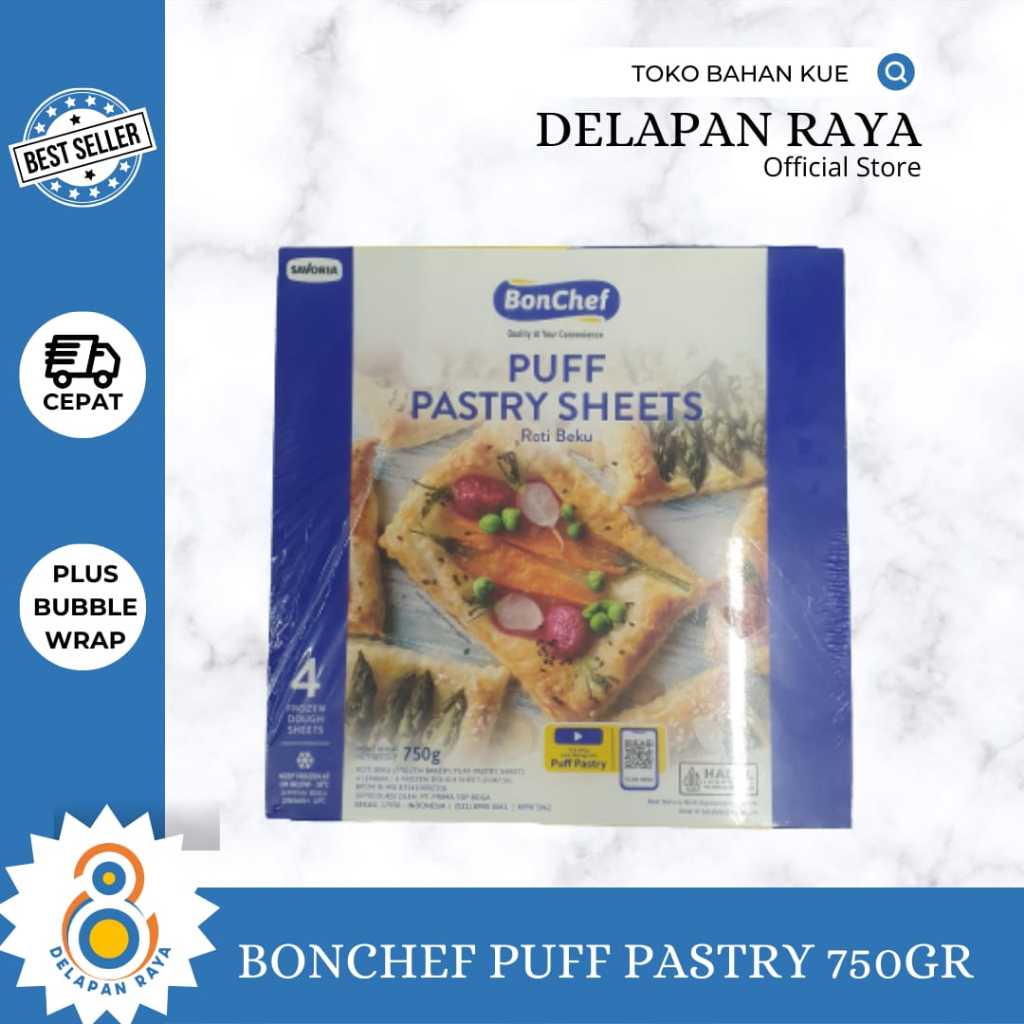 

BONCHEF PUFF PASTRY SHEETS 750Gr -8Raya