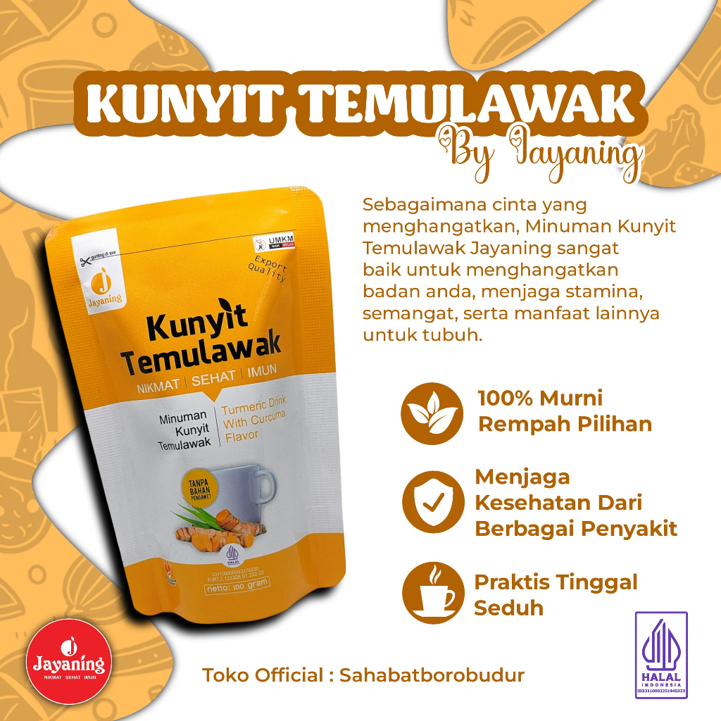 

Kunyit Bubuk Temulawak Instan Asli Murni Jayaning 100gr