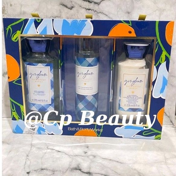 BATH AND BODY WORKS GIFT BOX SET GINGHAM - GIFT SET GINGHAM