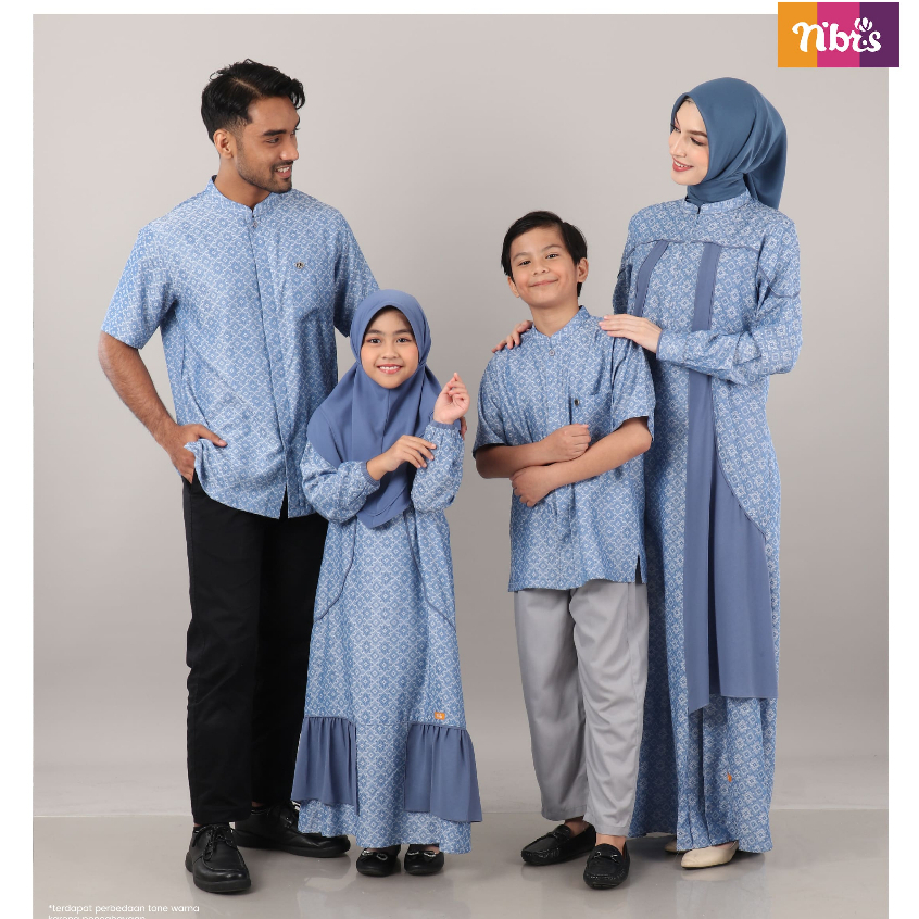 SARIMBIT NBRS TERBARU 2024 JENNA COBALT BLUE // BAJU PAKAIAN SERAGAM KELUARGA HARI RAYA LEBARAN DRES