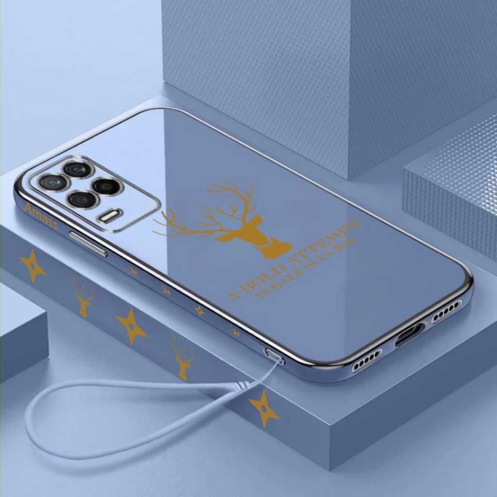 Case Oppo A54 4G Silicone Softcase Plating Deer Plus Tali