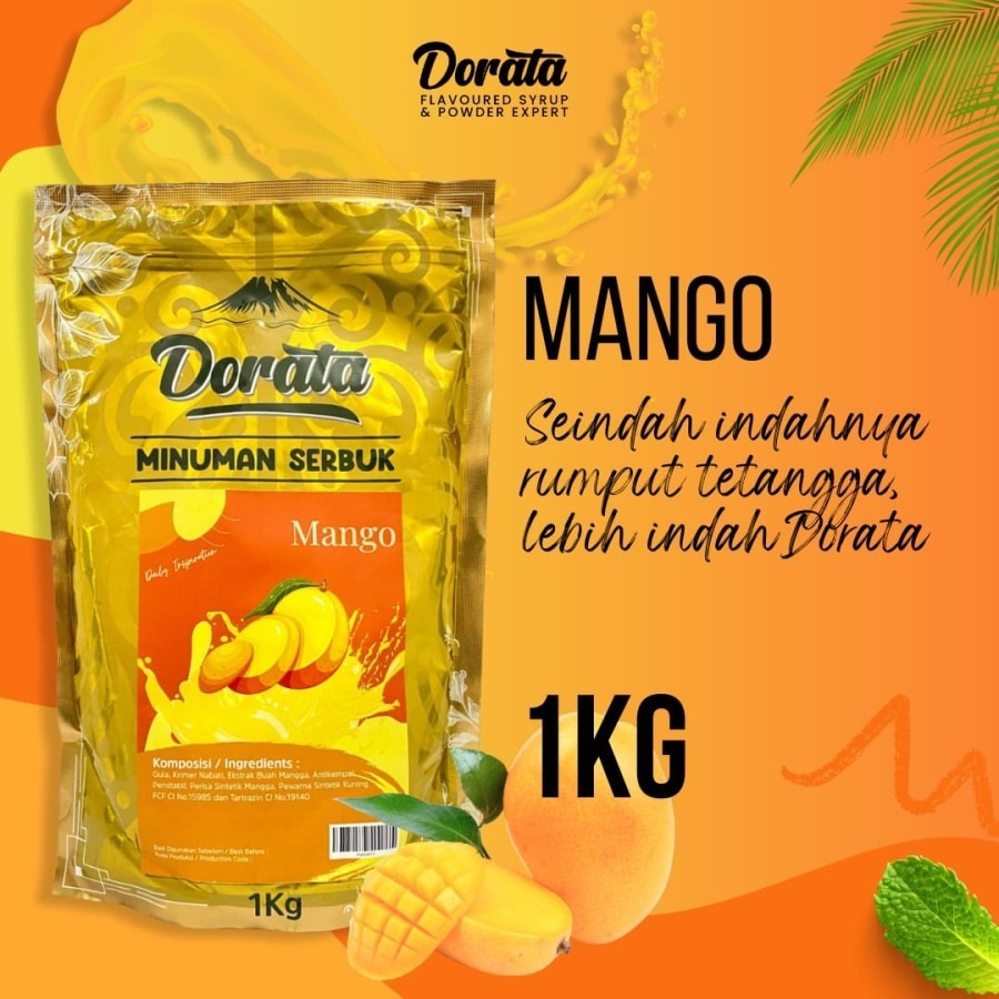 

DORATA MANGO 1KG, BUBUK MINUMAN SEGAR SIMPLE & PRAKTIS DIGUNAKAN