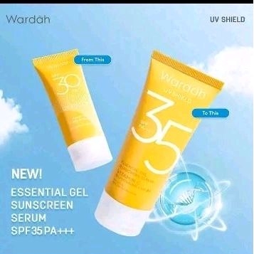 COD Wardah UV Shield Essential Sunscreen Gel Pelindung Sinar Matahari SPF 30 PA +++ 40 ml Harga Mura