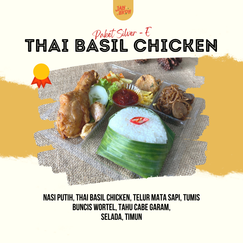 

NASI BOX JANLEKOH - PAKET SILVER - THAI BASIL CHICKEN