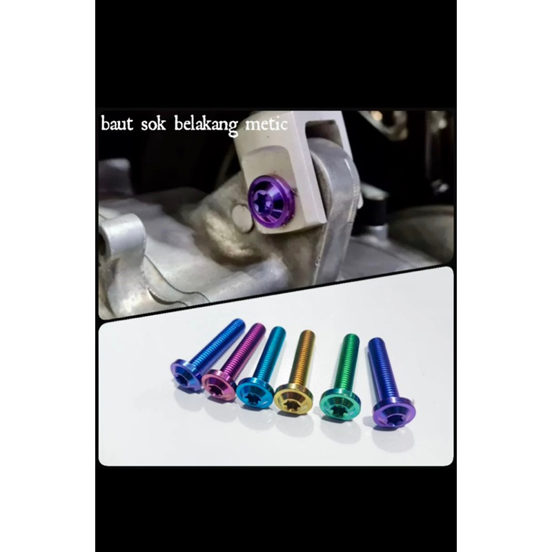baut titanium 8x35 big baut titanium shock belakang matic baut titanium vario
