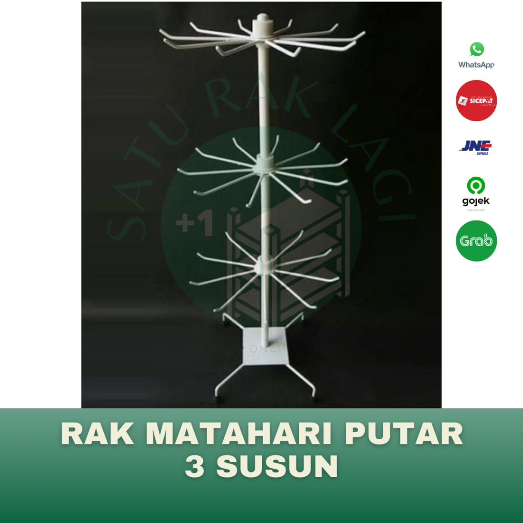 Rak Matahari Putar 3 Susun Accesoris/Display