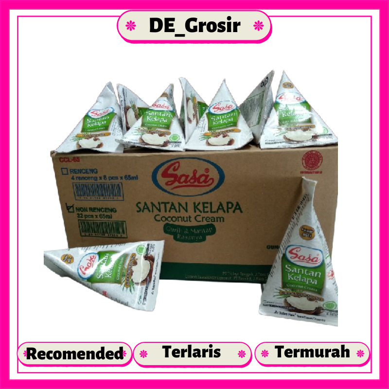 

Santan Kelapa Cair Sasa 65ml CCL Dapat 1 Dus Isi 32 Pcs