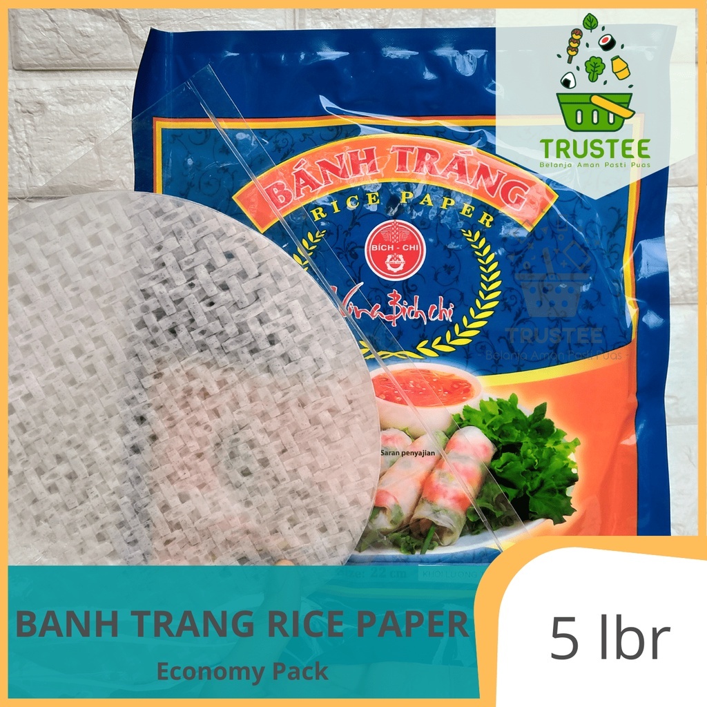 

✅TERMURAH Rice Paper Banh Trang 22 cm isi 5 lembar Kulit Lumpia Vietnam Spring Roll Salad Wrap