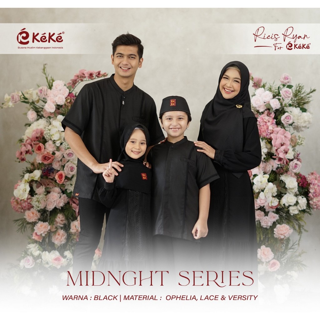 Sarimbit Keke | MIDNIGHT SERIES | Keke Busana Muslim | BLACK