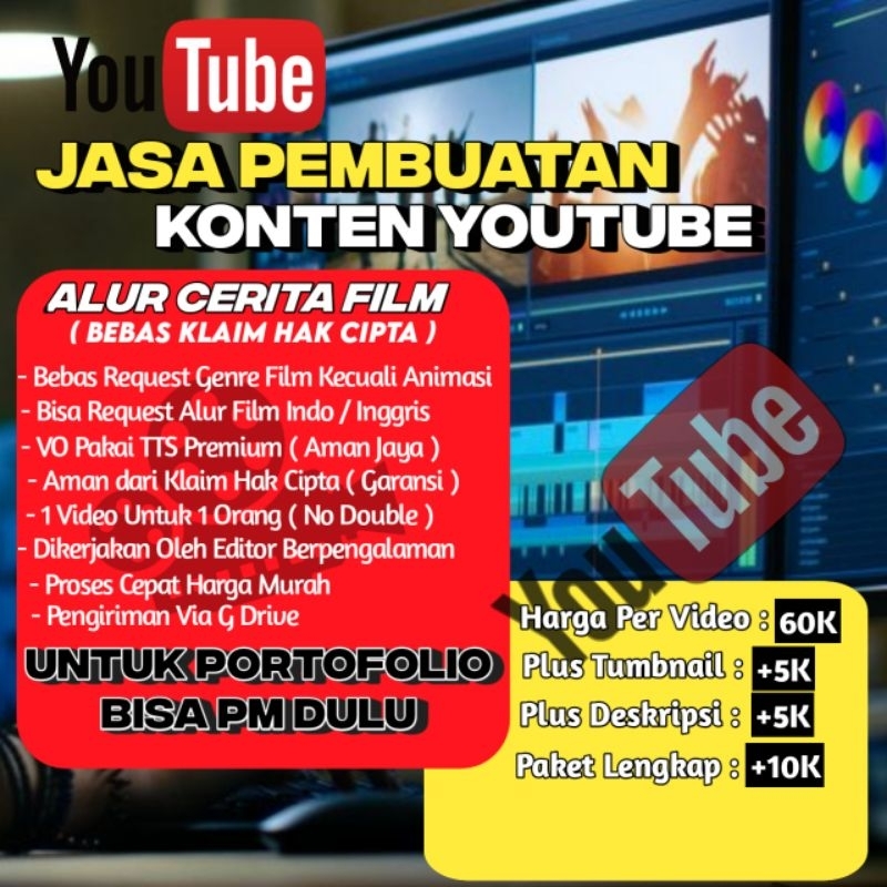 Jasa Pembuatan Konten Alur Cerita Film ( Bebas Hak Cipta )