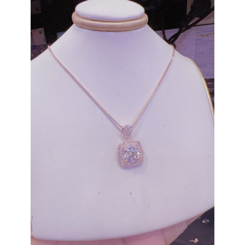 KALUNG ITALY SANTA SATU SET LIONTIN DIAMOND LOOK ROSE GOLD