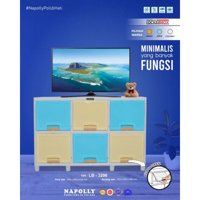NAPOLY LEMARI LOKER/LEMARI PLASTIK NAPOLY/LEMARI NAPOLY MURAH