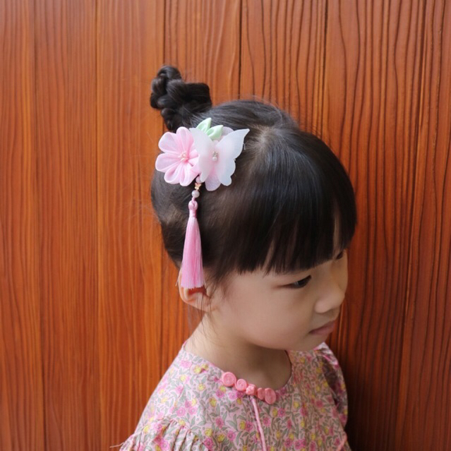 Jing En - jepit imlek/jepit rambut anak/pita imlek / pita rambut anak