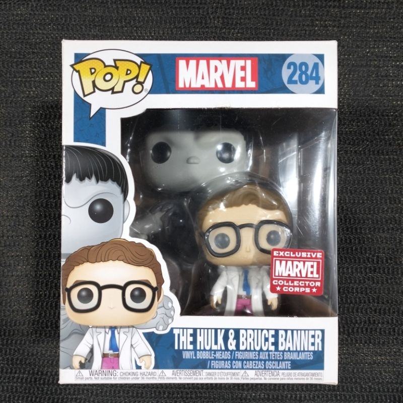 Funko Pop Marvel: The Hulk & Bruce Banner 6" #284 (Marvel Collector Corps)