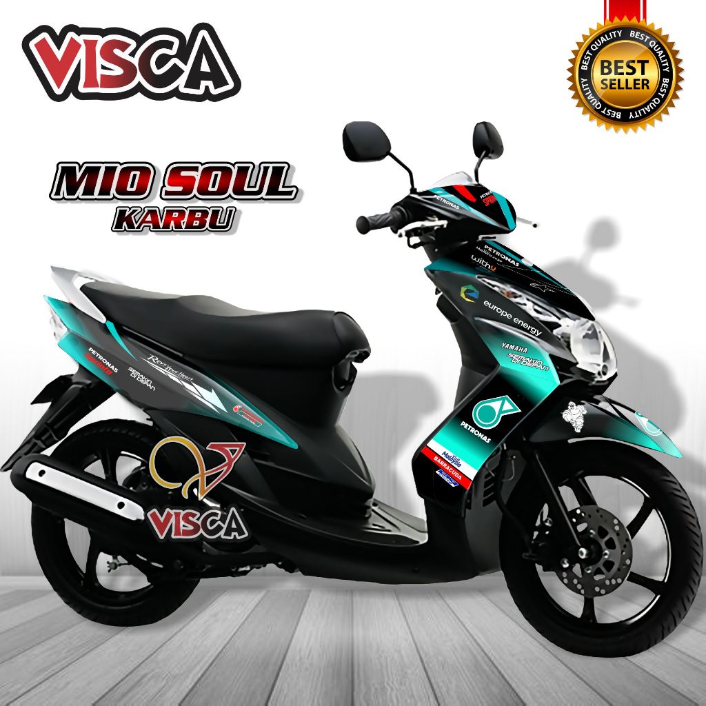 Decal Mio Soul Karbu Full Body Stiker Mio Soul Karbu Variasi Keren Striping Mio Soul Karbu Variasi D