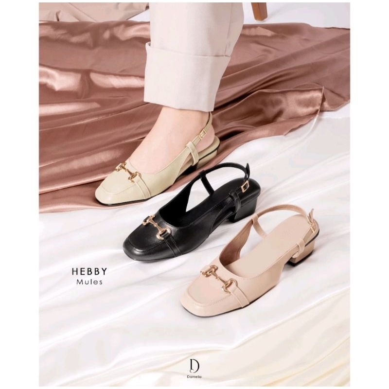 Damelia Hebby Mules Wanita - Melstore Jkt