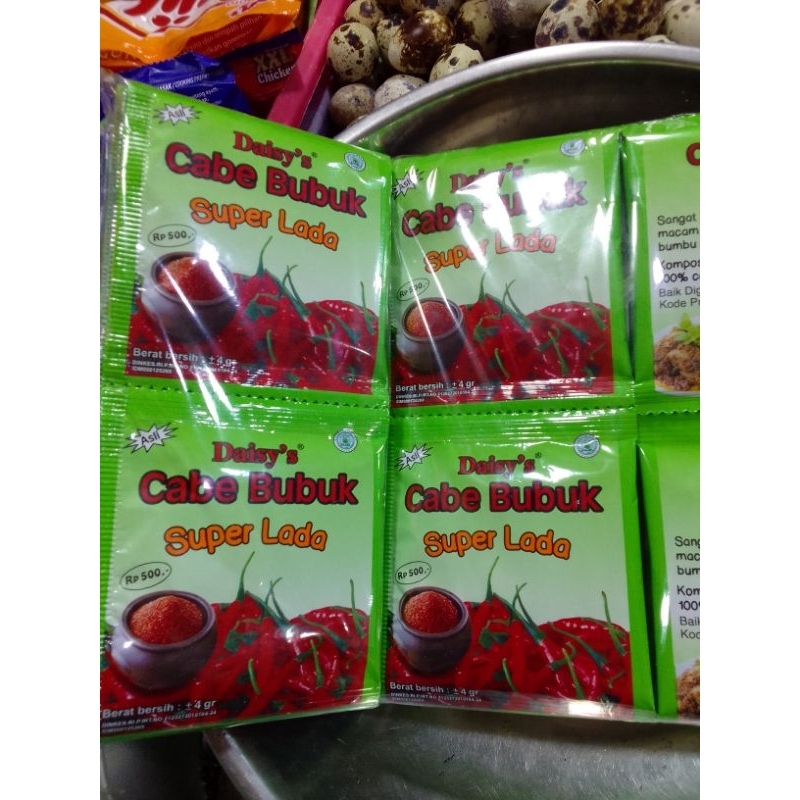 

Cabe bubuk 500 an per renteng