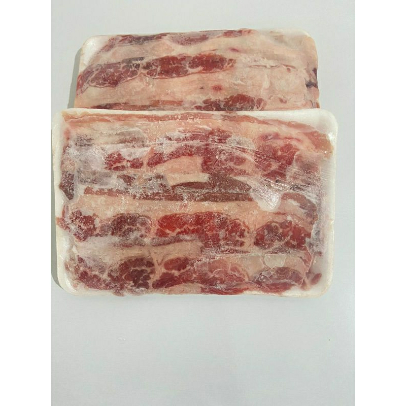 Daging Sapi Shortplate Beef Slice 500gr Varian Mix US/AUS( fat)