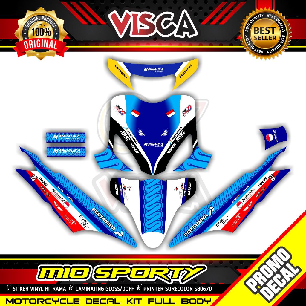 Decal Mio Sporty Full Body Stiker Mio Sporty Full Body Striping Mio Sporty Variasi Decal Hologram Mi