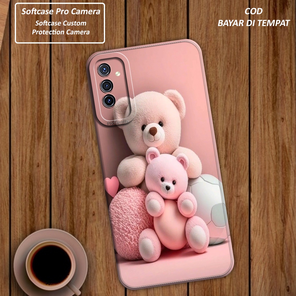 Softcase Pro Camera Case Hp Samsung Galaxy A05S Fashion Softcase Case Boneka Pink  - Untuk Pria - Wa