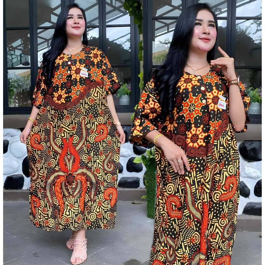 Daster Jumbo ld 130 Polos | Daster Batik Super Jumbo