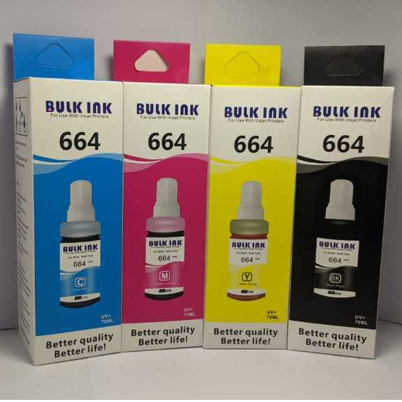 Tinta Epson 664 Original Bulk Ink L121 L120 L360 L310 L220 L210 L300 L200 L1300 Aman untuk print hea