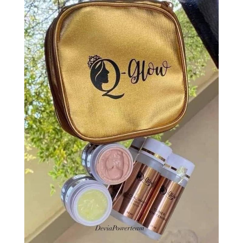 Q GLOW SKINCARE ANZORA PAKET WHITENING KLINIK ORIGINAL