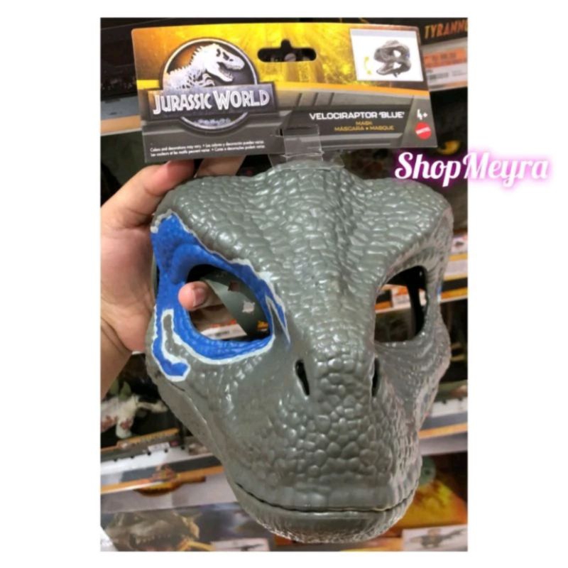 Topeng Jurassic World Velociraptor Blue Mask
