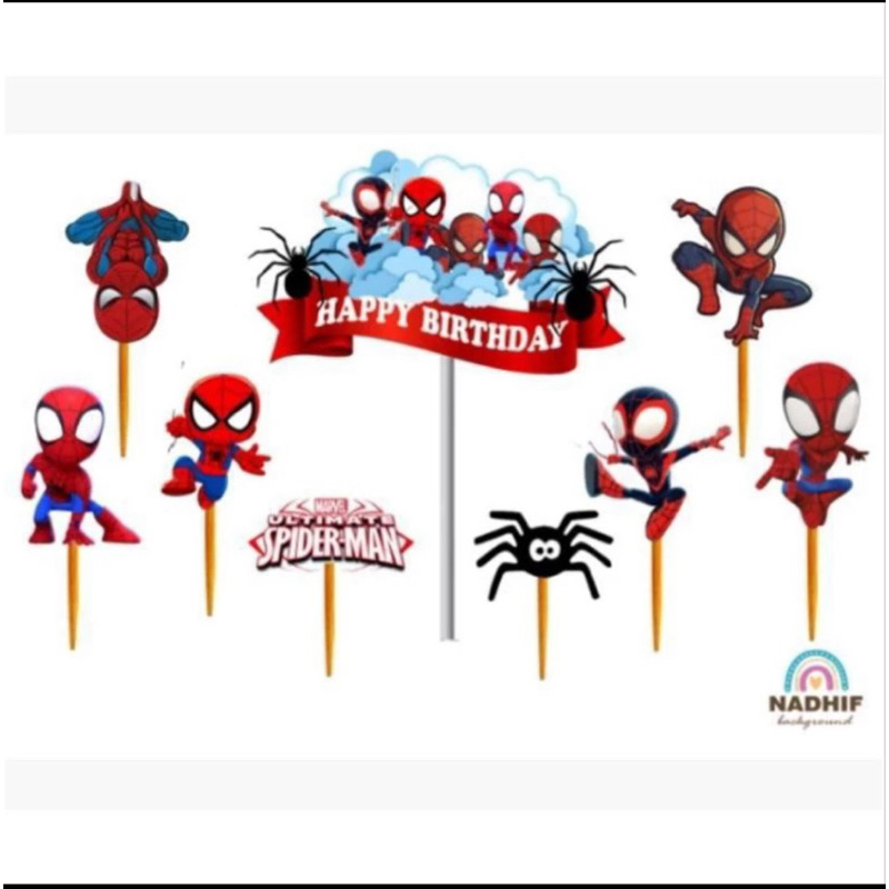 toper kue spiderman/toper cake ultah/toper kue ultah