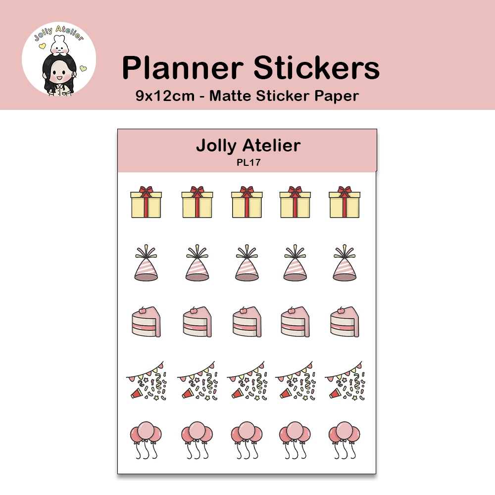 

Birthday Stickersheet | Planner Sticker [jollyatelier_]