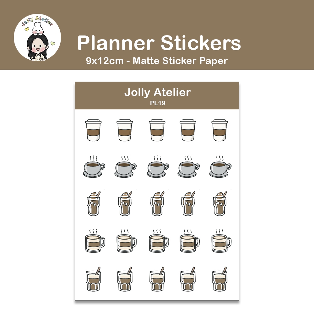 

Coffee Stickersheet | Planner Sticker [jollyatelier_]