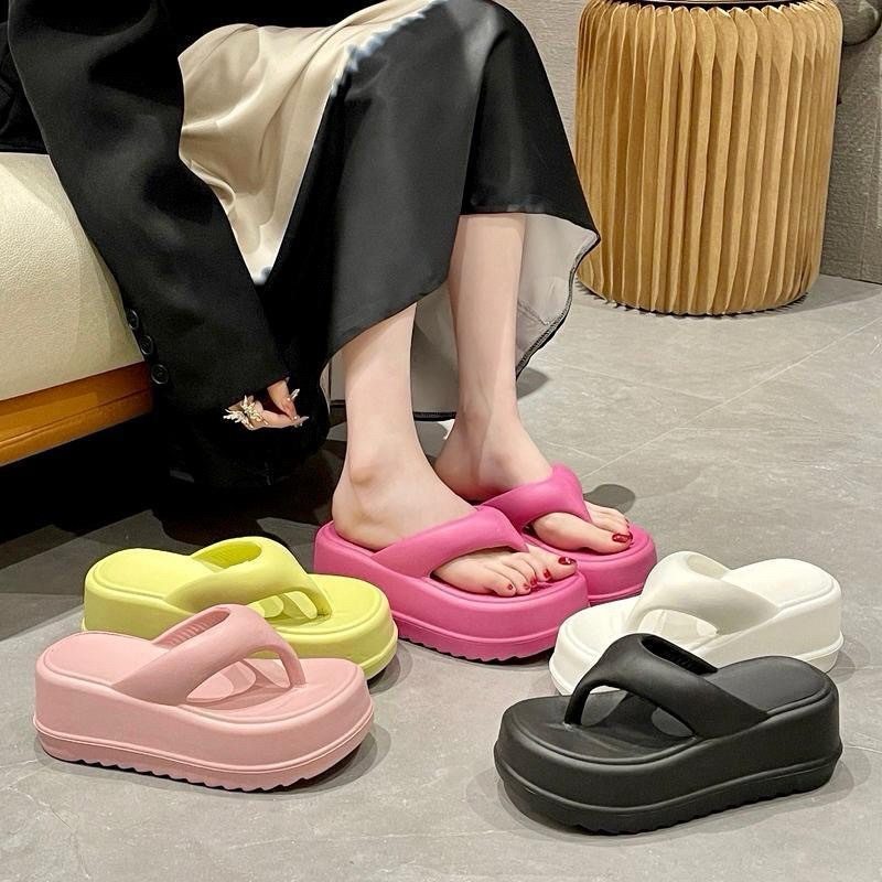 Sandal Jepit Wedges Hak Tinggi Waniga Sandal Jepit Karet Wanita Sandal jelly