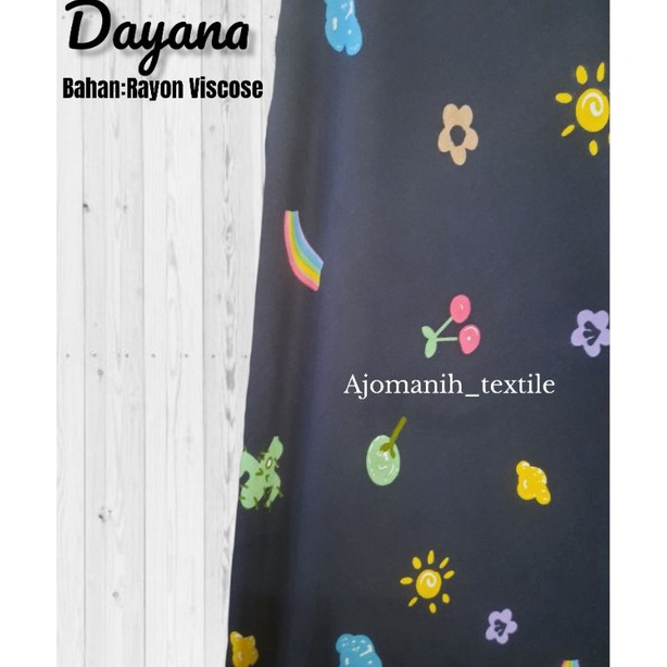 ORIGINAL kain katun rayon motif viscose premium motif dayana