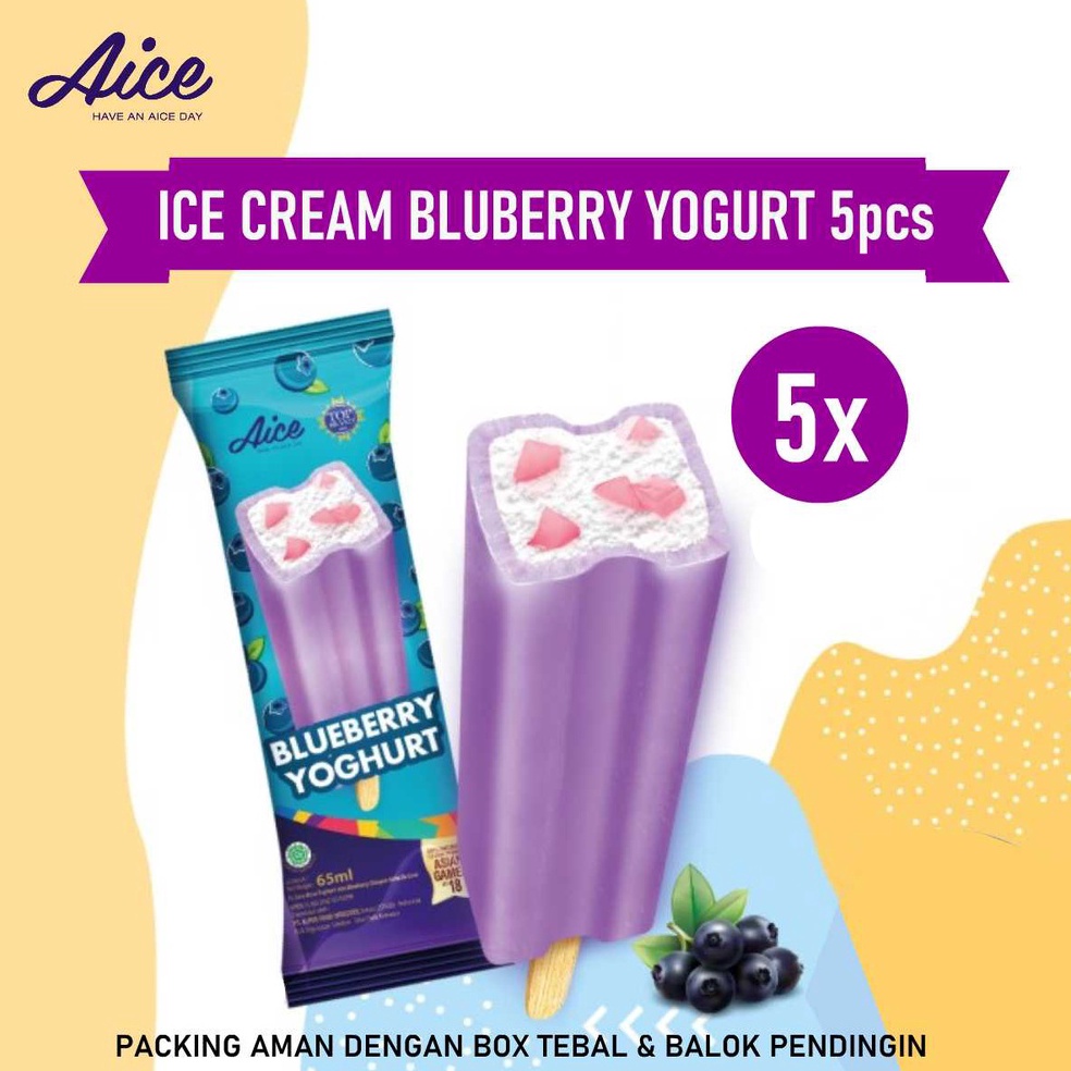 

ORIGINAL Ice Cream Blueberry Yougert 5pcs Aice