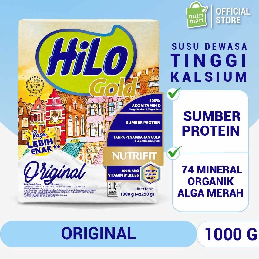 

SUPER DISKON HiLo Gold Original 1 gram Susu Tinggi Kalsium Plain