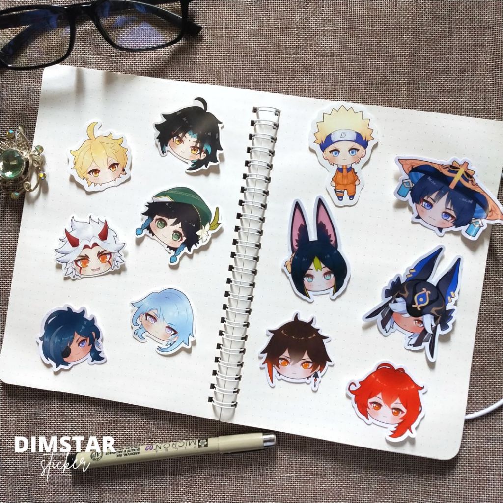 

Genshin Impact Die Cut Stickers Chibi Head Series