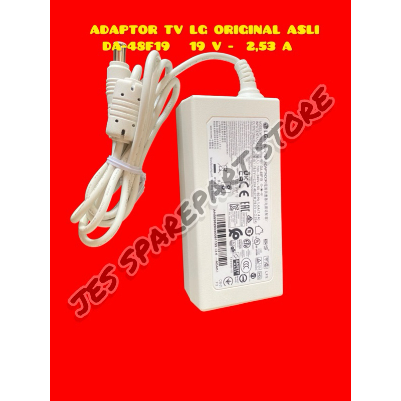 ADAPTOR TV LG ORIGINAL ASLI  DA-48F19   19 V -  2,53 A